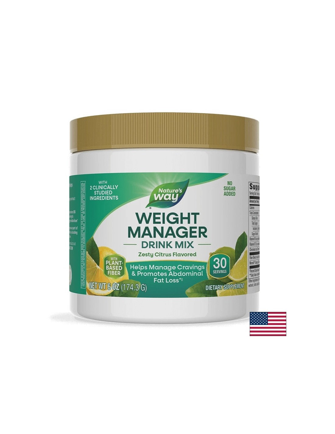Formulă pentru controlul apetitului, greutății și grăsimii abdominale - Weight Manager - 170,7 g pulbere, aromă de fructe