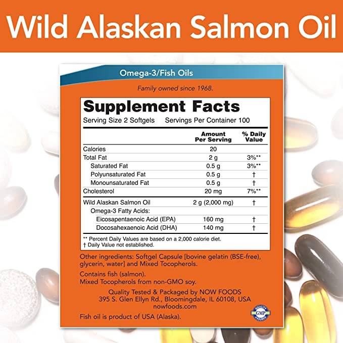 Ulei de somon sălbatic din Alaska - 200 de capsule moi