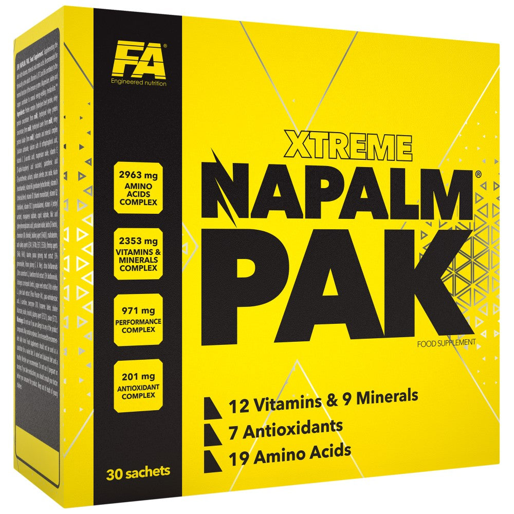 Xtreme Napalm Pak | Formula completă cu vitamine, minerale și antioxidante - 30 pachete