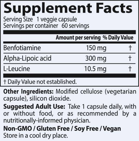 BEST Benfotiamină 150 mg + acid alfa lipoic 300 mg - 60 capsule