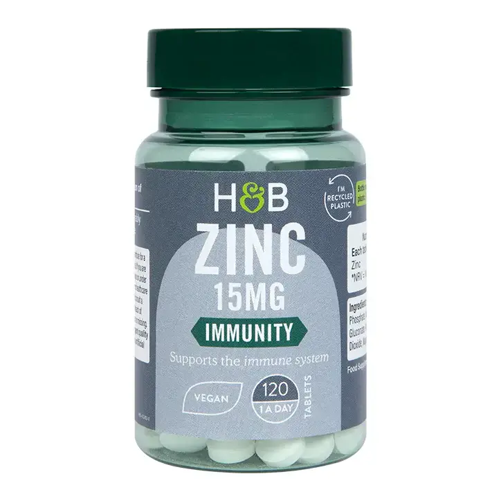 Zinc (ZInc) 15mg 120 comprimate vegane HOLLAND & BARRETT