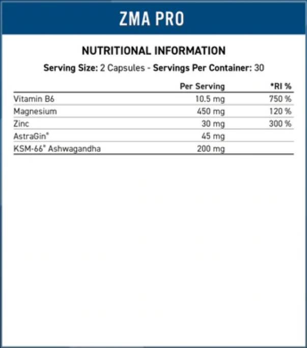 ZMA-Pro | cu KSM-66® Ashwagandha Extract - 60 capsule