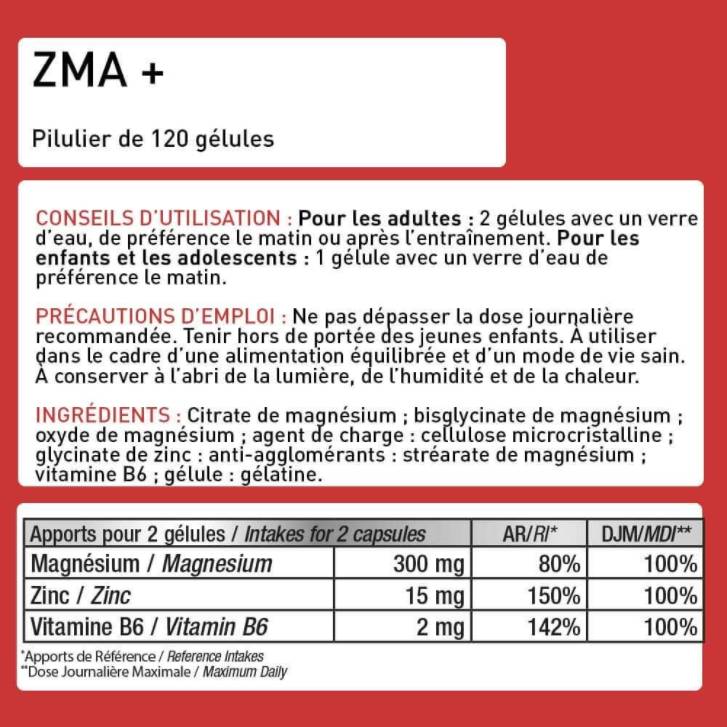 ZMA + | Zinc + Magneziu + B6 - 120 capsule