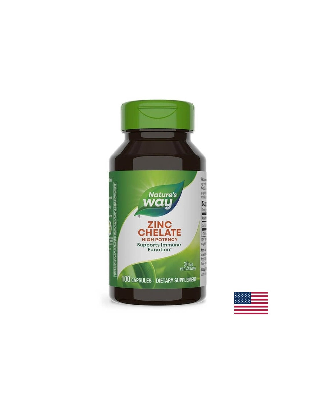 Chelat de zinc/ Zinc (chelat) x 100 capsule Nature's Way