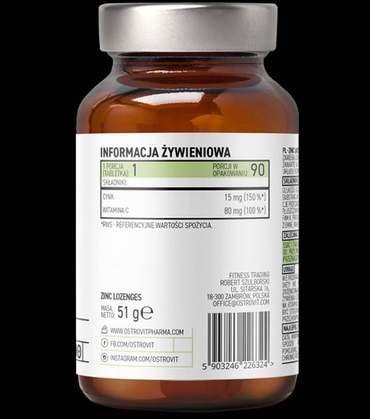 Pastile cu gluconat de zinc + vitamina C 90 comprimate sublinguale