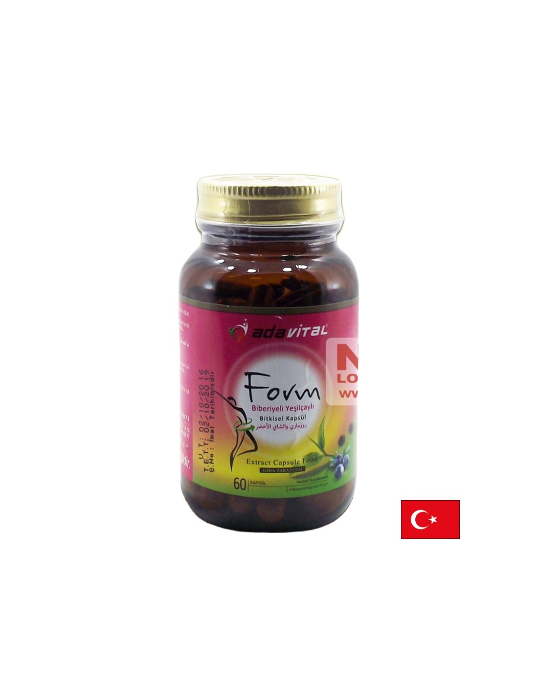 Formulă pe bază de plante pentru detoxifiere și pierdere în greutate - Adavital Form, 60 capsule