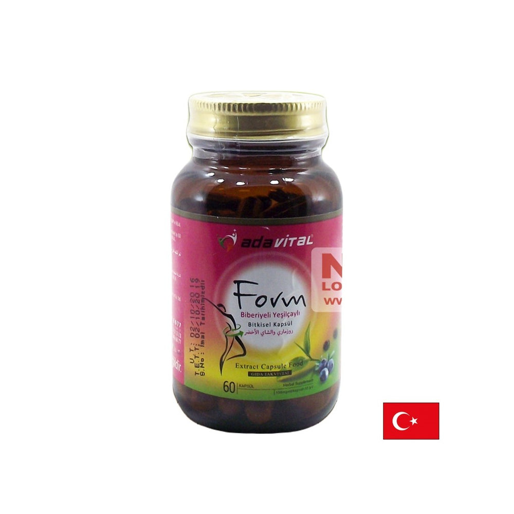 Formulă pe bază de plante pentru detoxifiere și pierdere în greutate - Adavital Form, 60 capsule