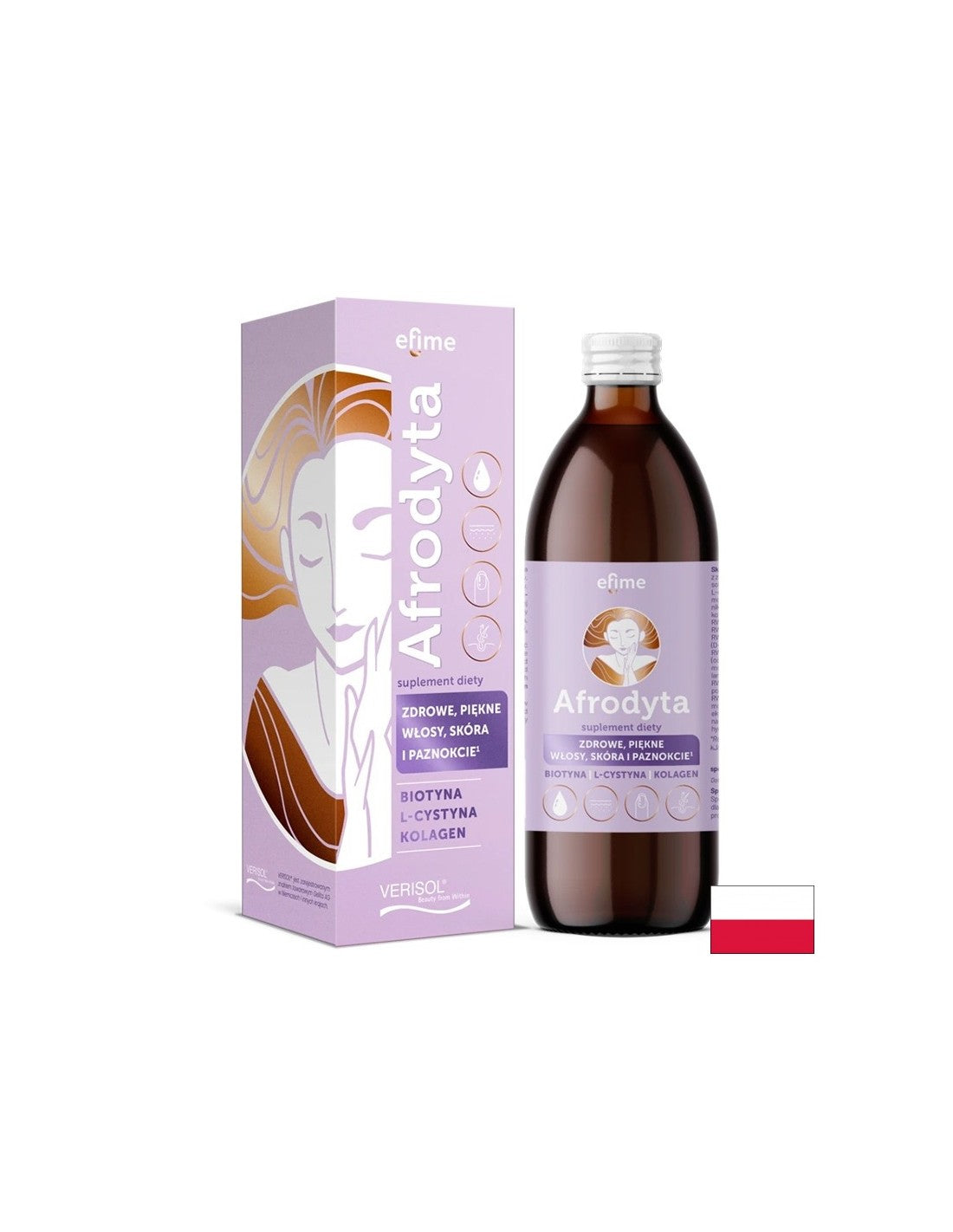 Afrodita - formula lichida pentru par, piele si unghii, 500 ml, 20 doze