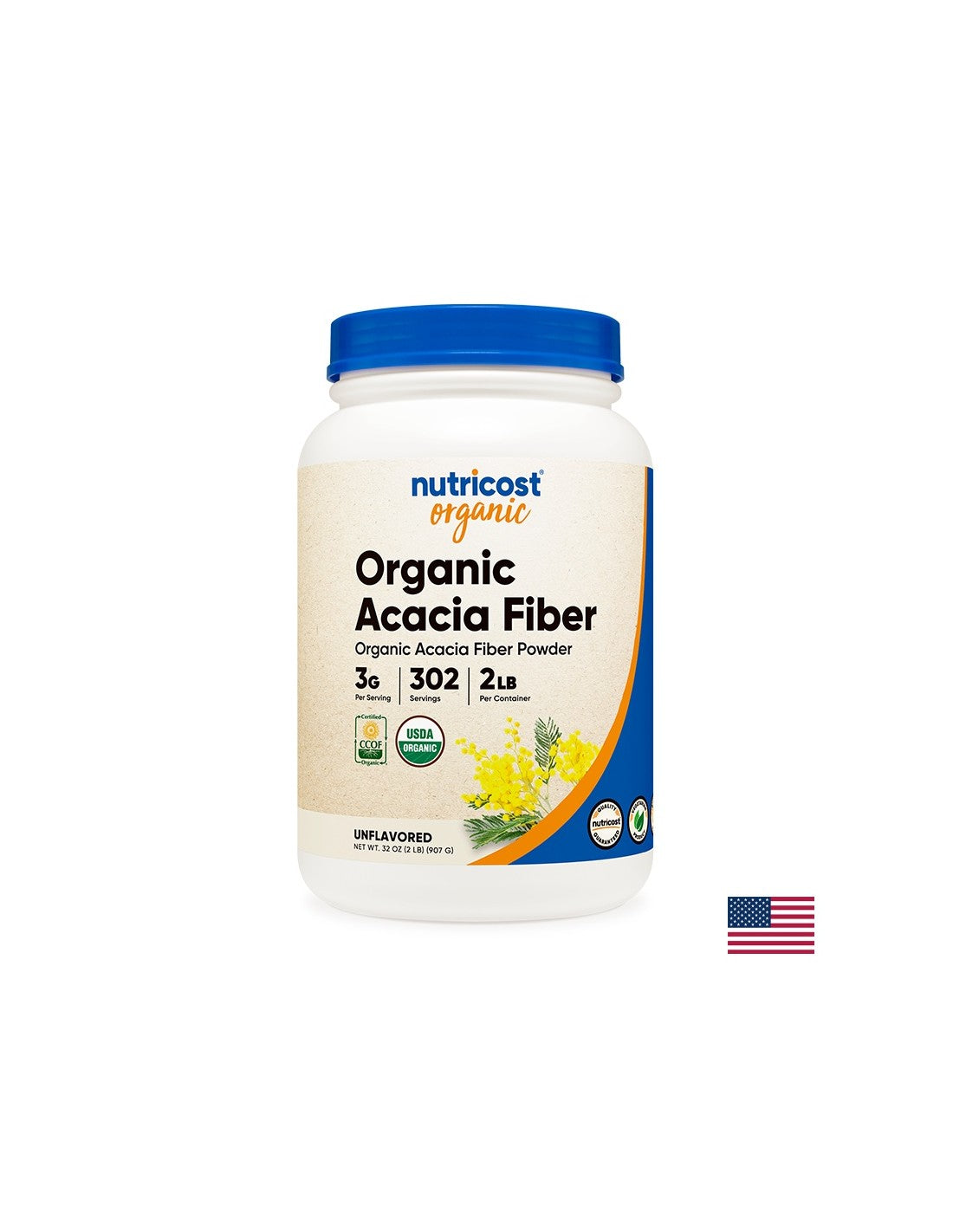 Acacia fiber powder - organic, 907g Nutricost - Nutra Best Europe