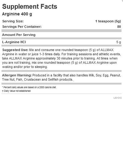 Arginina HCL - 400 grame