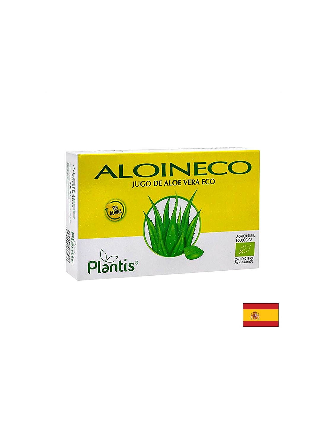 Suc organic de aloe vera (fara aloina) - Aloin Eco Zumo de Aloe Vera Eco /Sin Aloina/ Plantis®, 20 fiole
