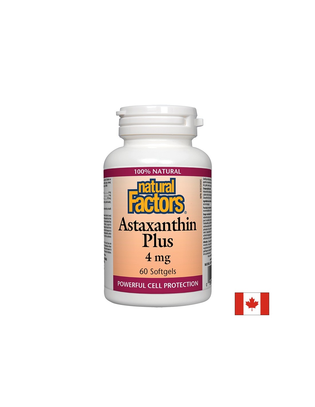 Astaxanthin Plus/ Astaxanthin + Lutein și Zeaxanthin 4 mg x 60 capsule moale Natural Factors