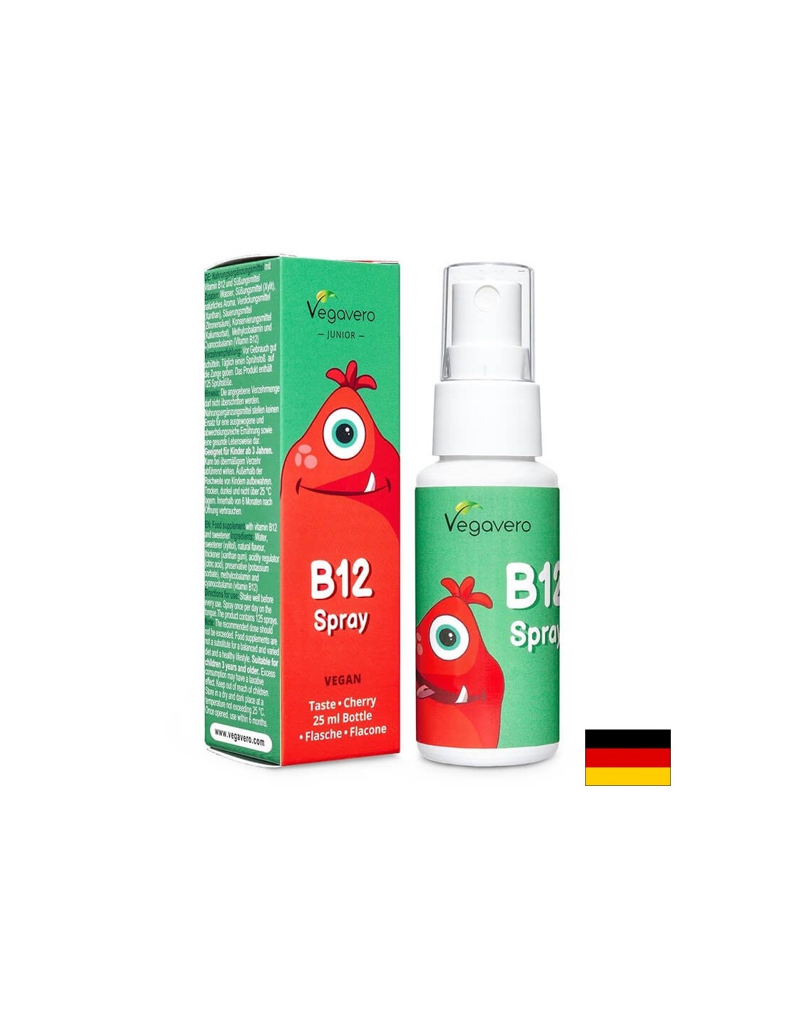 B12 Spray Junior - Vitamina B12 pentru copii, Spray oral, 25 ml, 120 doze Vegavero