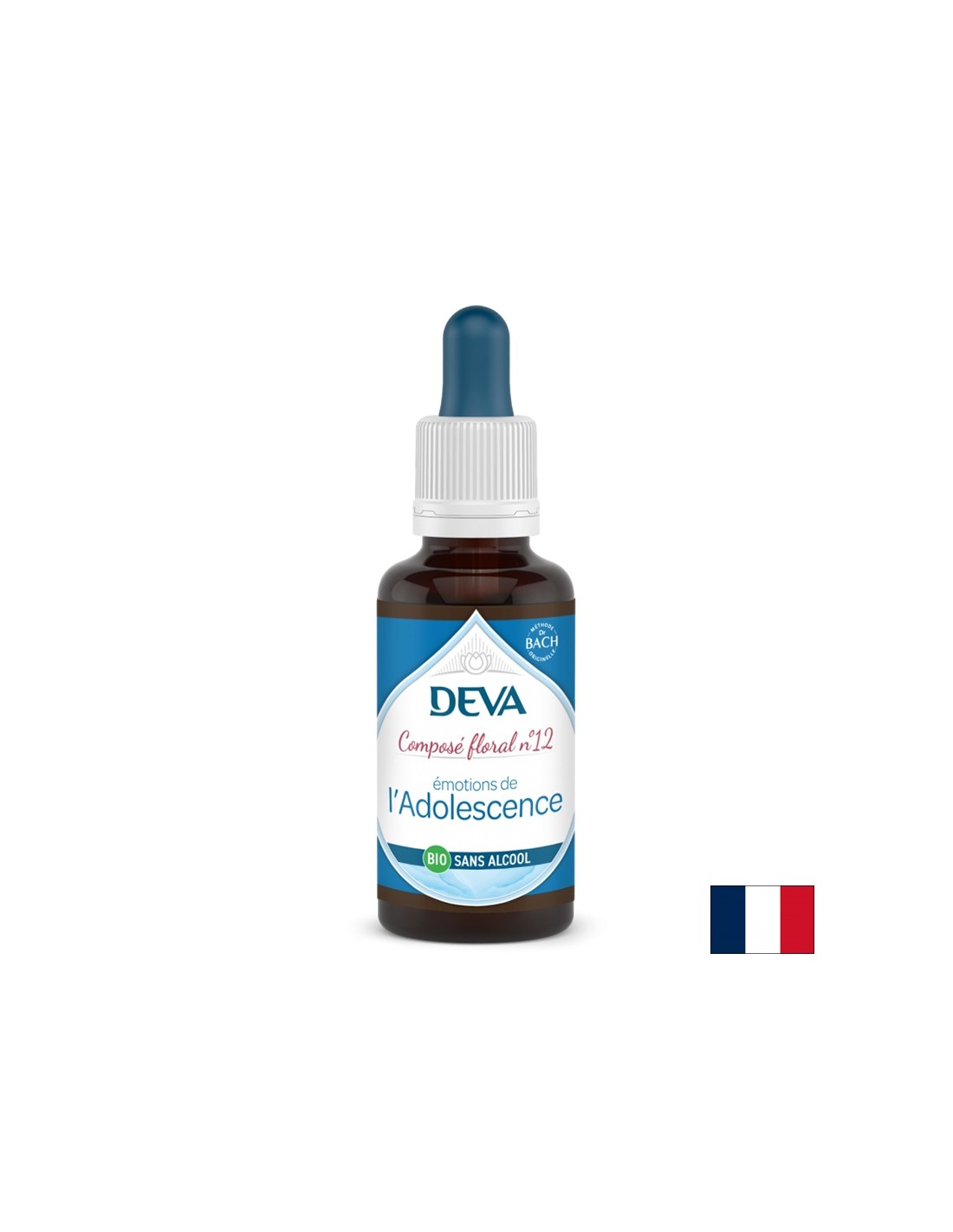 Echilibrarea emoțiilor la tineri, esențe florale, picături conform metodei Bach nr. 12 (fără alcool), 30 ml