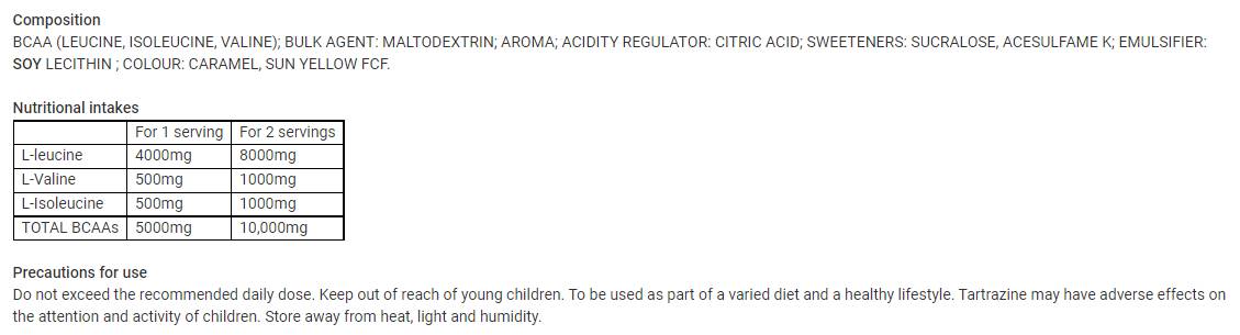 BCAA 8.1.1 Zero Powder - 500 grame