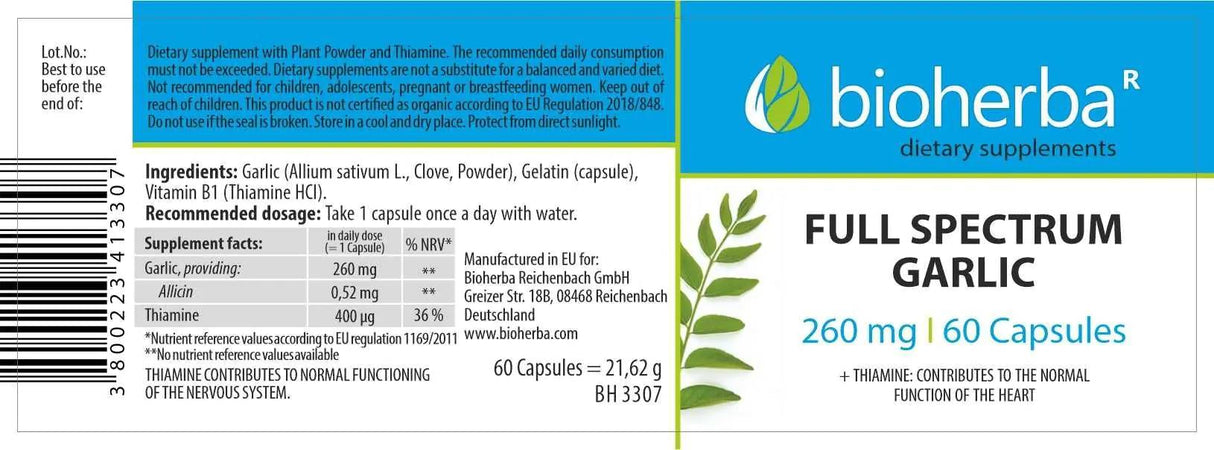 Usturoi cu spectru complet 260 mg - 60 capsule