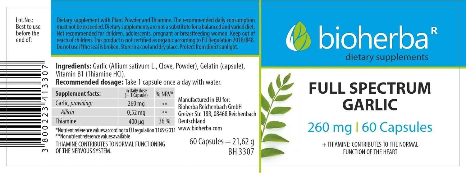 Usturoi cu spectru complet 260 mg - 60 capsule