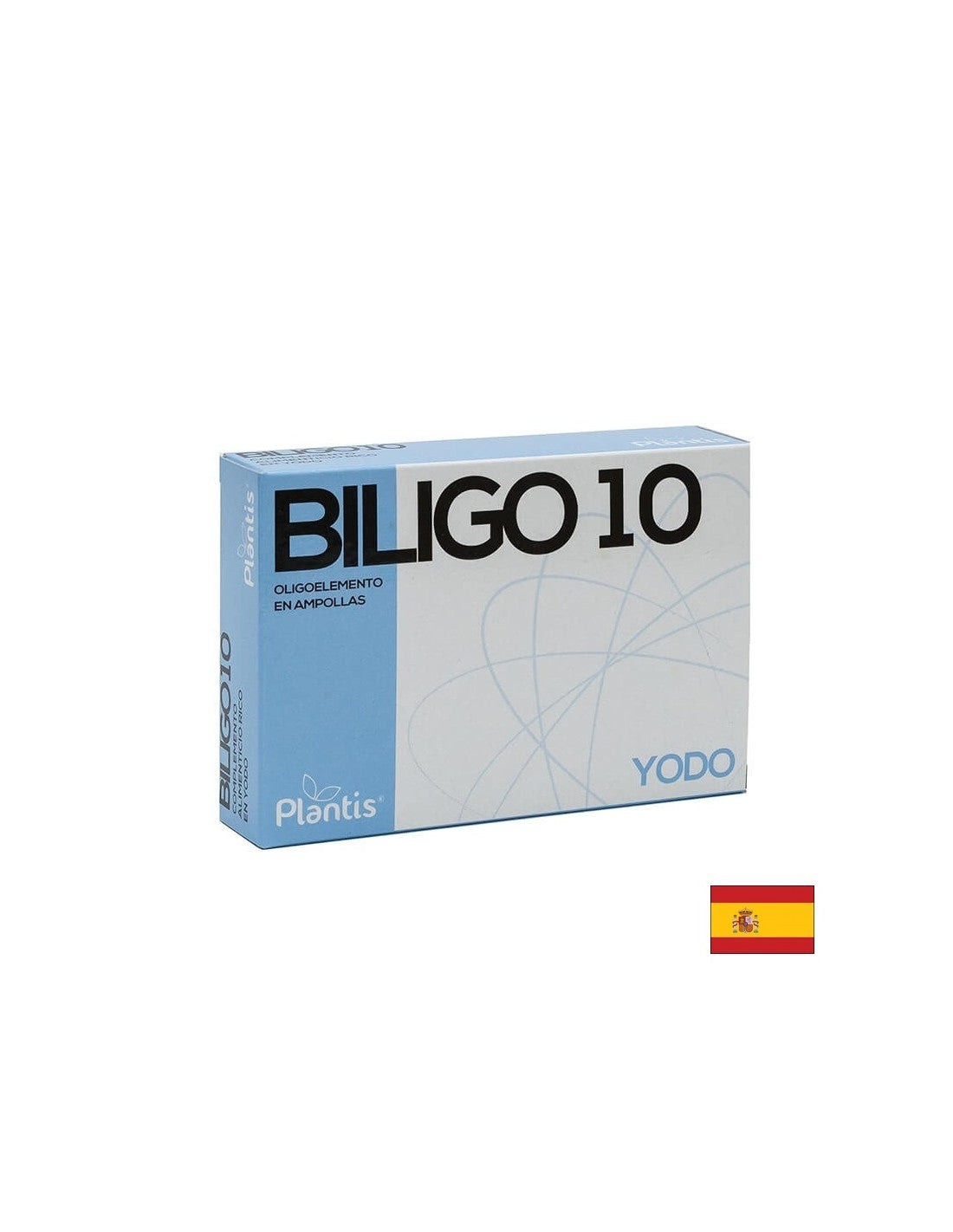 Iod (iodură de potasiu) - glanda tiroidă și metabolism - Biligo 10 Yodo, 20 fiole pentru băut