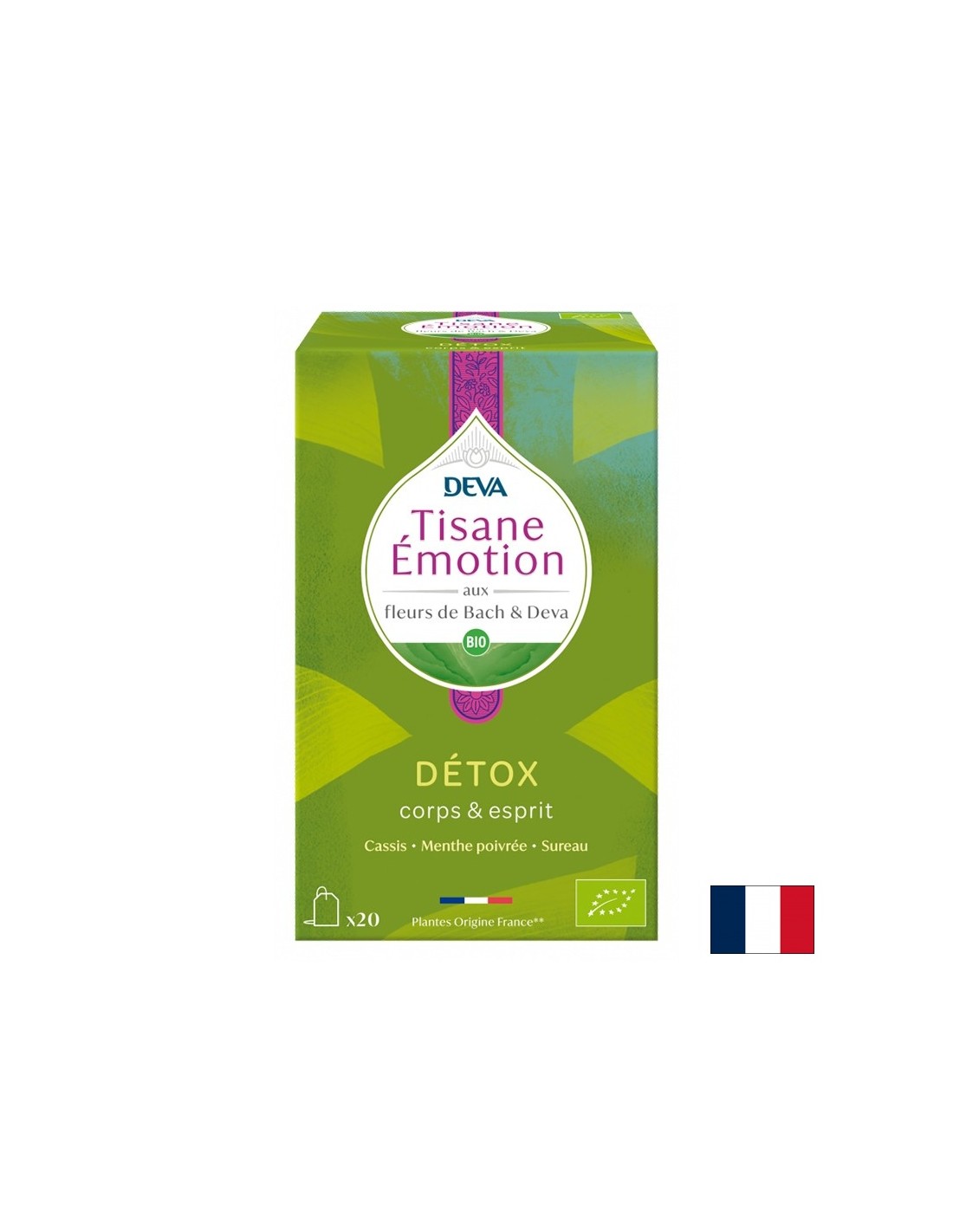 Ceai detoxifiant din plante (cu elixiruri florale conform metodei Dr. Bach), 20 pliculețe de filtru