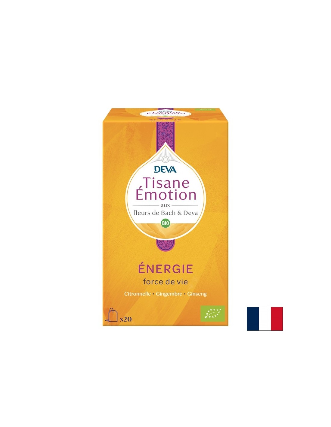 Ceai de plante „Energie” (cu elixiruri florale conform metodei Dr. Bach), 20 pliculețe de filtru