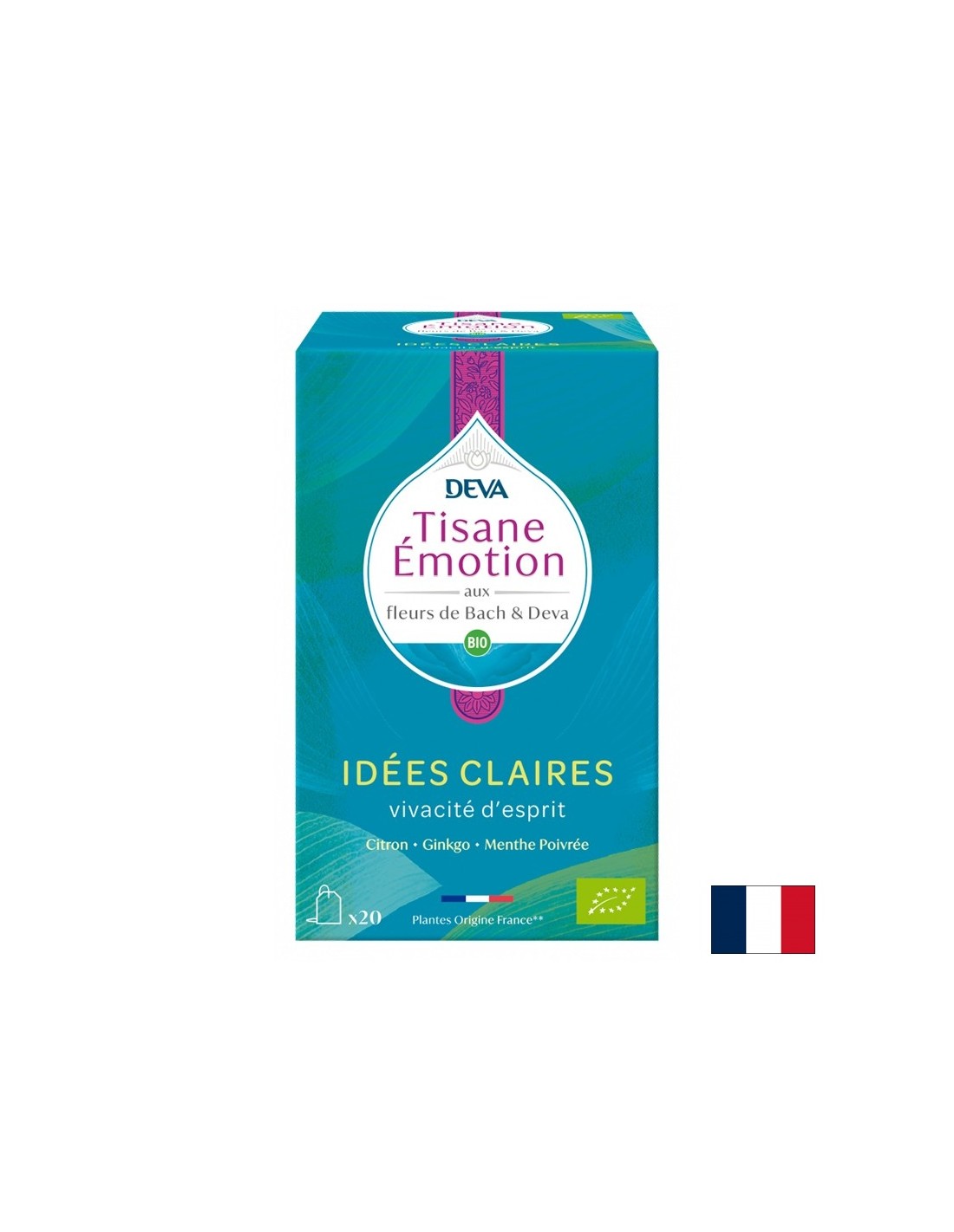 Ceai de plante „Concentrație” (cu elixire florale conform metodei Dr. Bach), 20 pliculețe de filtru