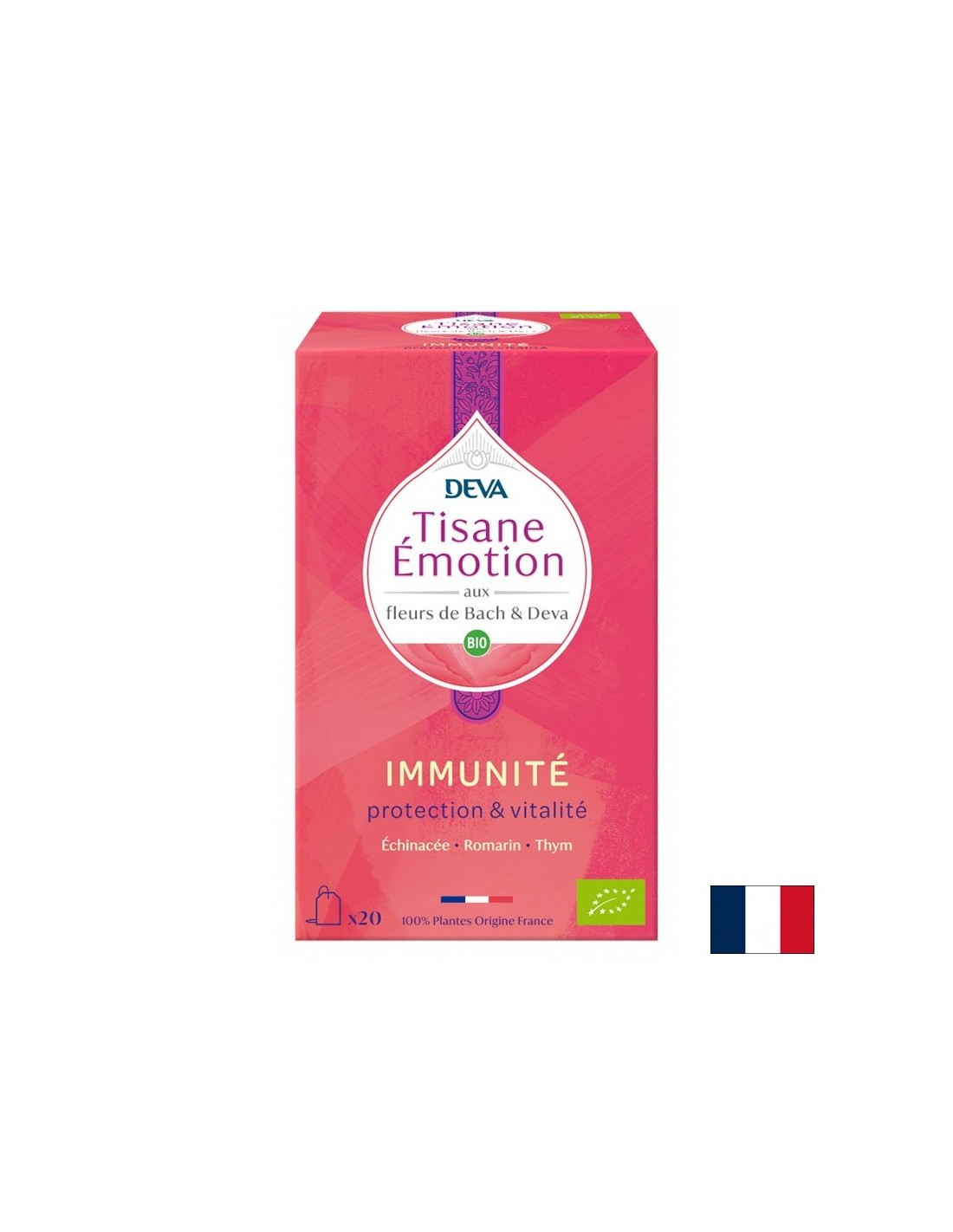 Ceai din plante pentru imunitate (cu elixiruri florale conform metodei Dr. Bach), 20 de pliculețe de filtru