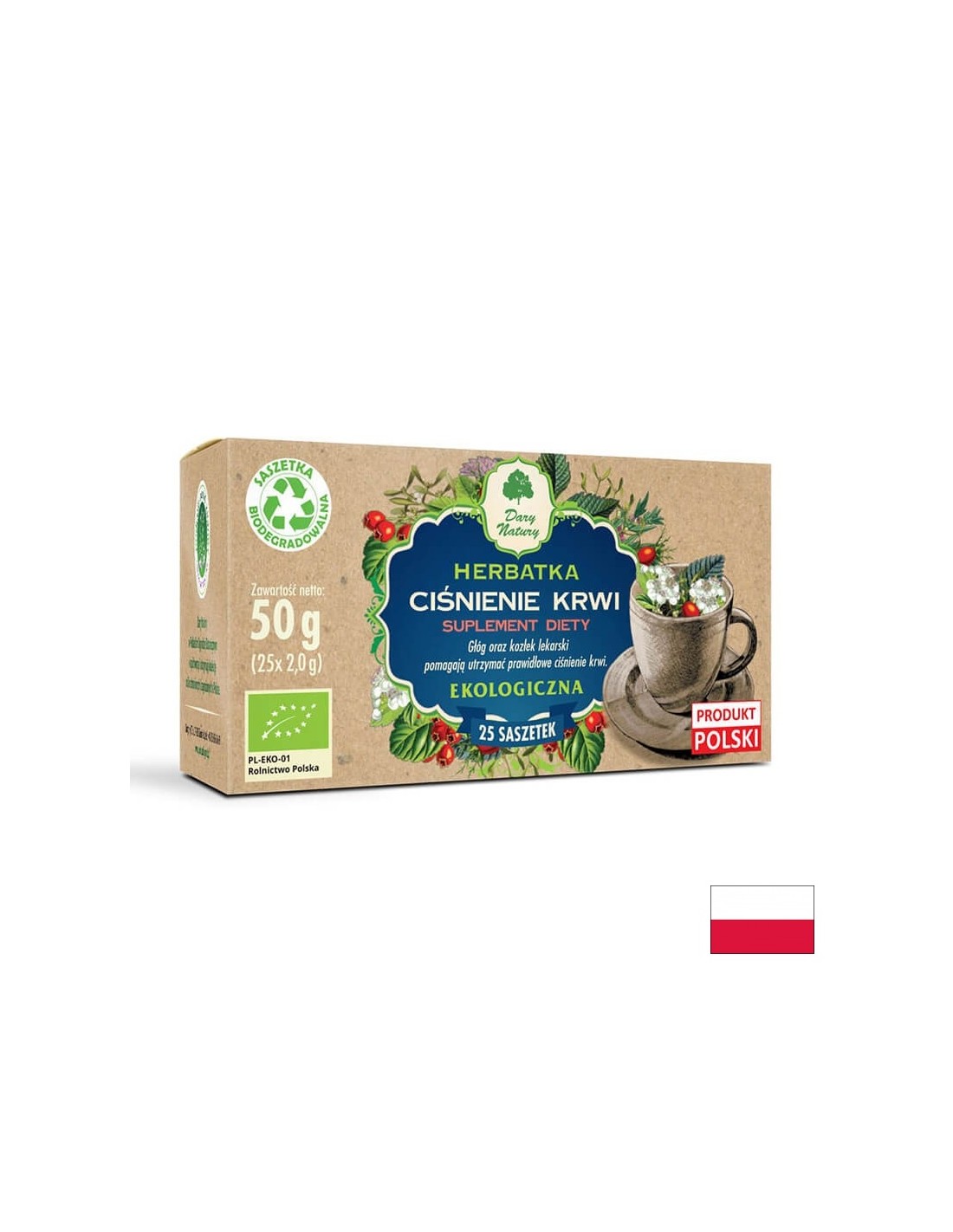 Ceai de plante pentru mentinerea tensiunii arteriale Bio, 25 pachete