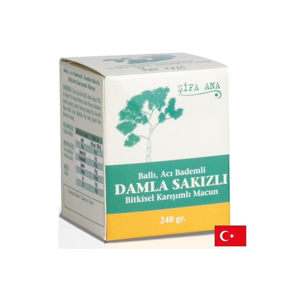 Pastă din plante cu miere, migdale amare și ulei de mastic - pentru o digestie bună, 250 g