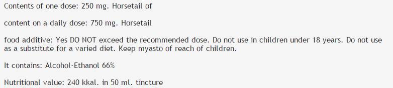 Tinctură de coadă de cal - 50 ml