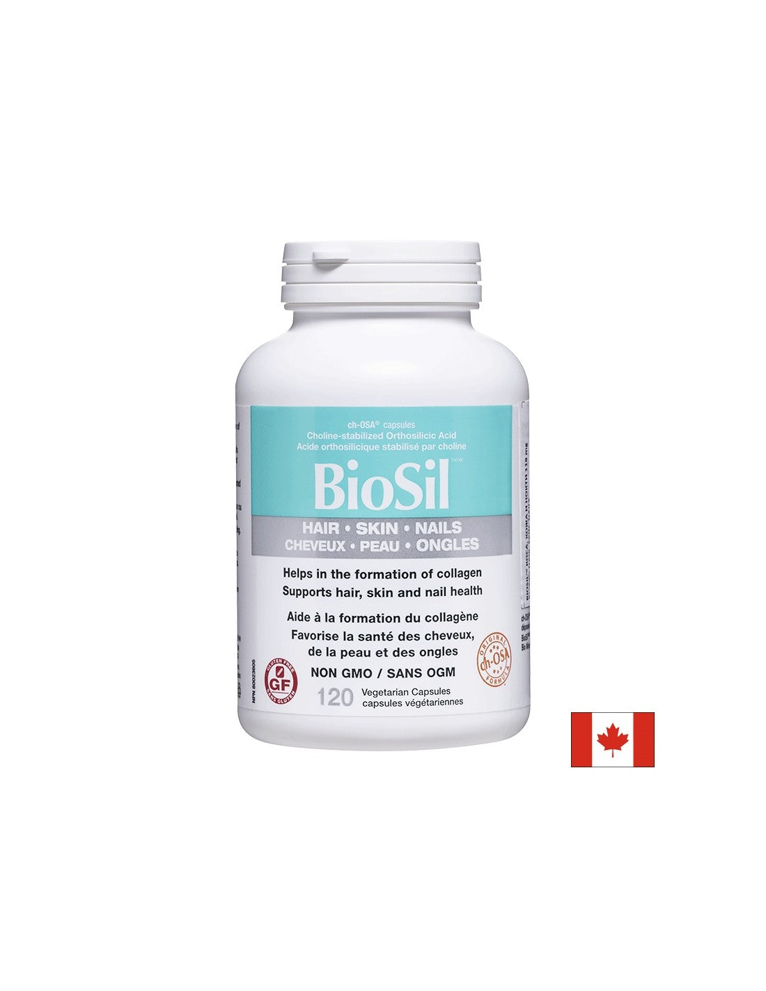 BioSil™ Păr, Piele și Unghii/ Păr, piele și unghii x 120 capsule Natural Factors
