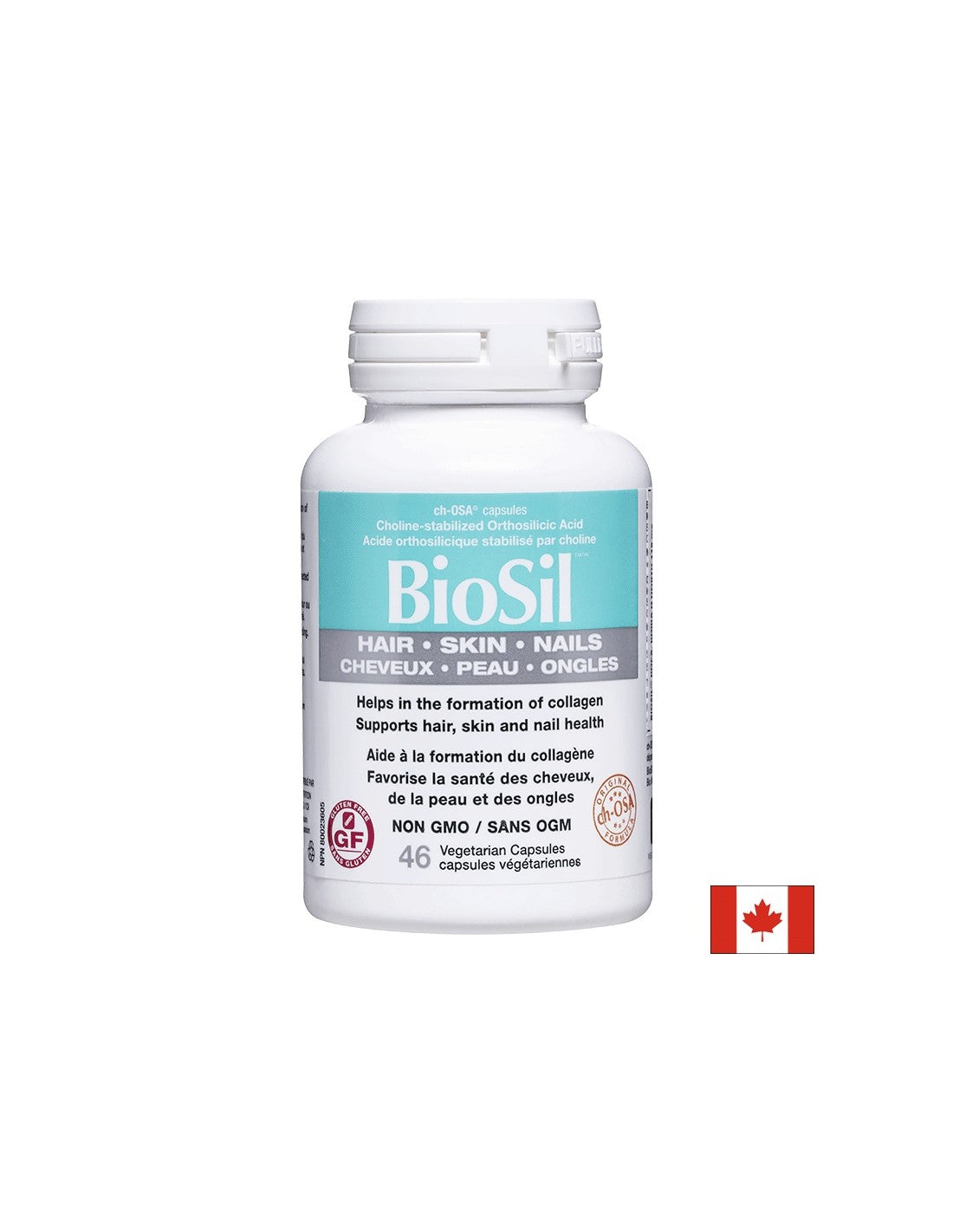BioSil™ Păr, Piele și Unghii/ Păr, piele și unghii x 46 capsule Natural Factors