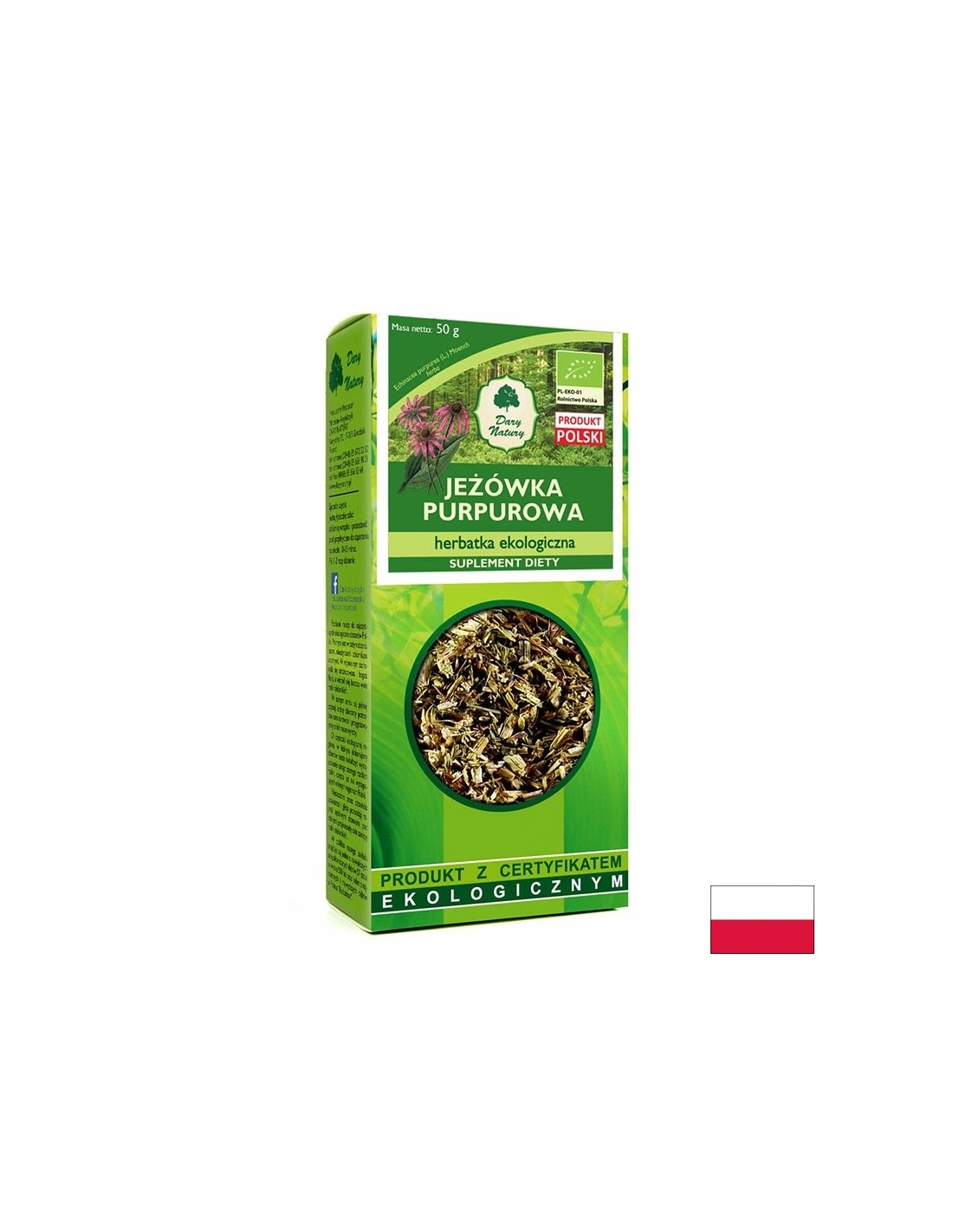 Ceai organic de echinacea, 50 g Dary Natury