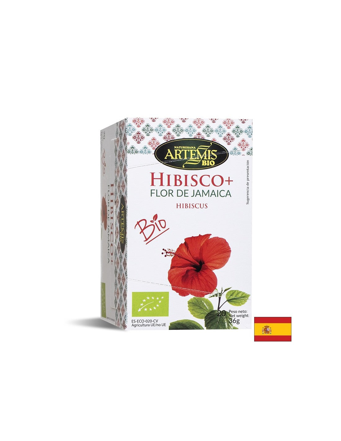 Ceai de hibiscus jamaican cu scorțișoară, mentă, ghimbir, lemn dulce BIO, 20 pungi de filtru