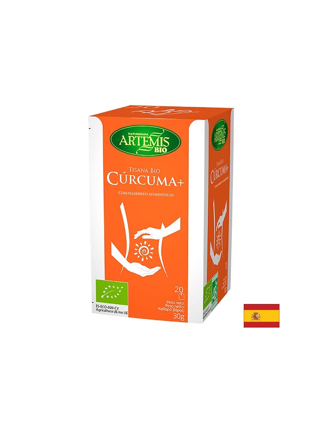 Curcuma+, BIO/ Turmeric + ghimbir, lemn dulce și piper negru, 20 pungi filtrante