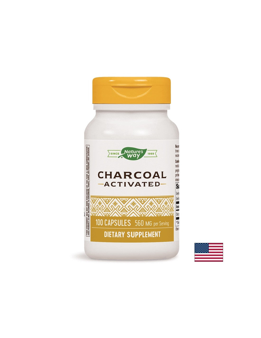 Detoxifierea sistemului digestiv - Cărbune activat, 100 de capsule Nature's Way