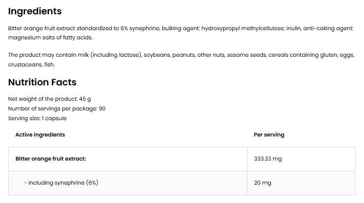 Sinefrina 20 mg - 90 capsule