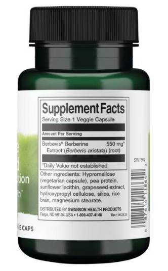 Berberine Avansat | Berbevis® Extract 550 mg 30 capsule