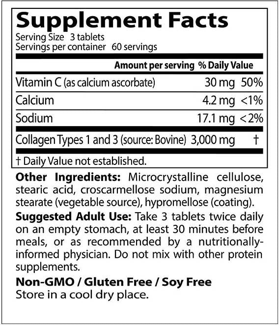 BEST Colagen Tipurile 1 și 3 / 1000 mg - 180 Tablete