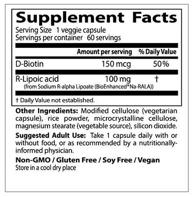 BEST R-Lipoic Acid / NA-R-ALA stabilizat 100 mg - 60 capsule