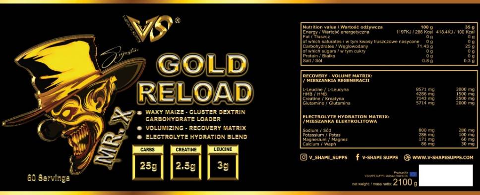 Mr. X Gold Reload - 2100 de grame