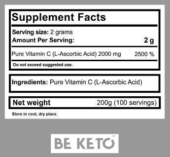 Vitamina C 100% pulbere - 200 grame