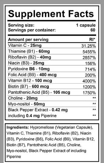 Complex de vitamina B - 60 capsule