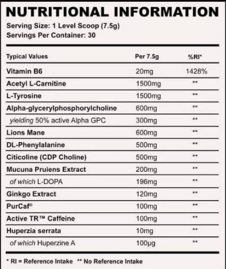 Pre Focus+ | cu stimulente și nootropice - 225 grame