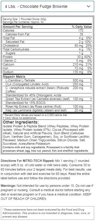 Nitro Tech / Ripped - 1810 grame