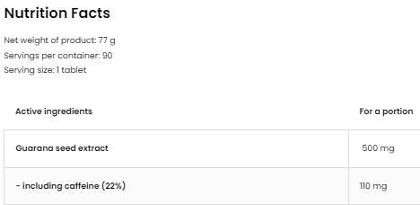 Guarana 90 tablete