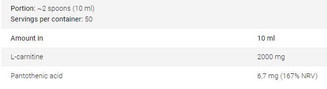 L-Carnitine Ignite 3000 | cu Vitamina B5 - 500 ml