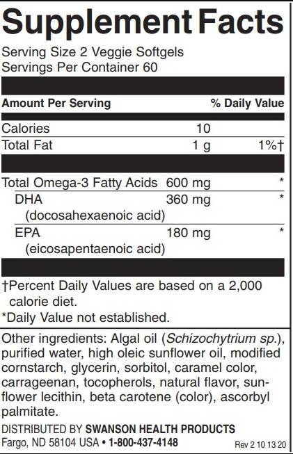 Omega-3 pe bază de plante | Conținând capsule de gel Life's Omega - 120