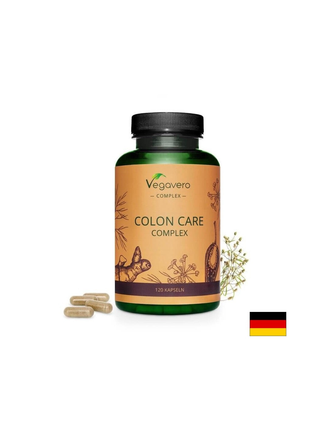 Colon Care Complex/ Colon Detox, 120 capsule, 100% Vegan Vegavero