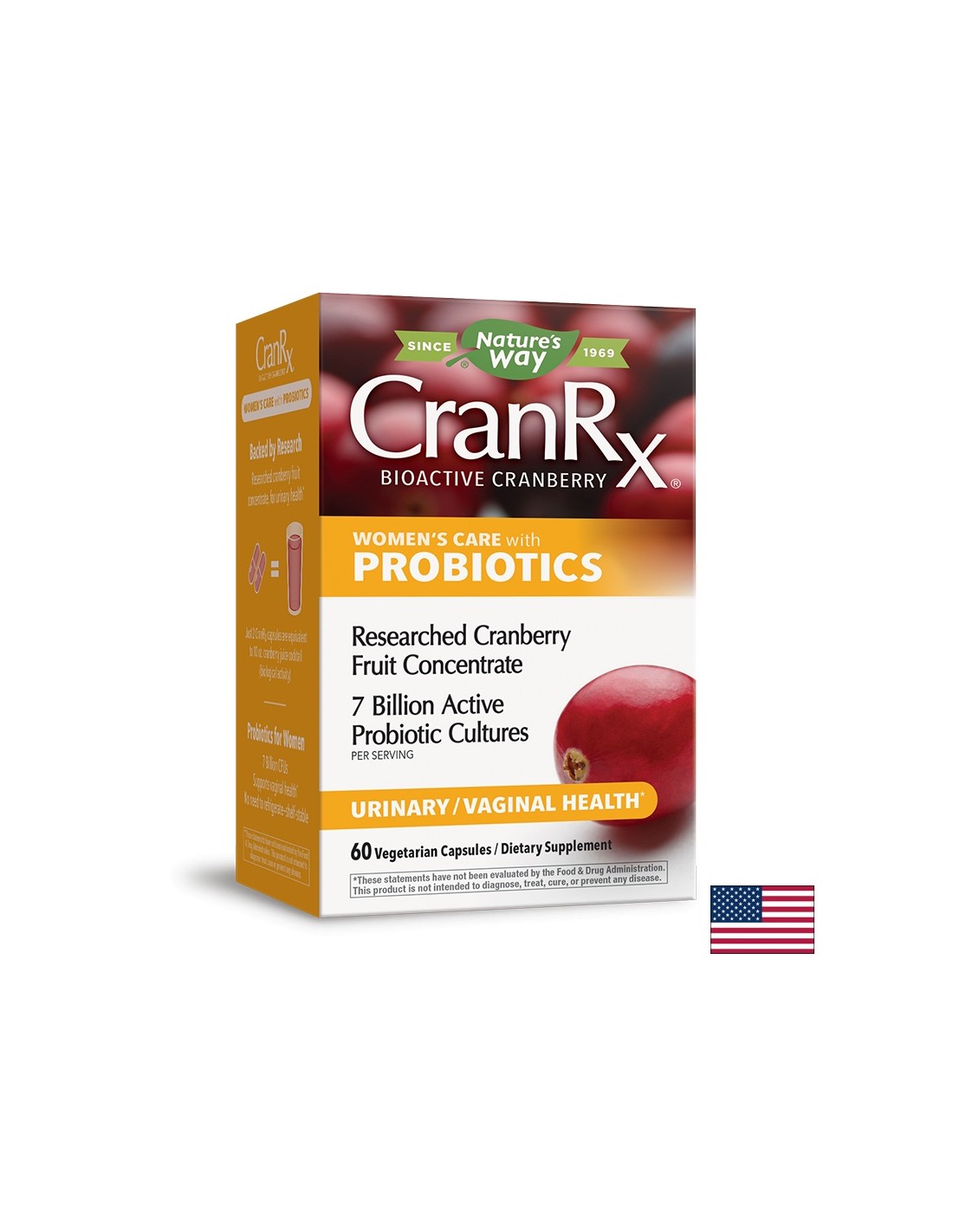 CranRx® Women`s Care cu probiotice cu afine + 7 miliarde act. probiotice x 60 capsule Nature's Way