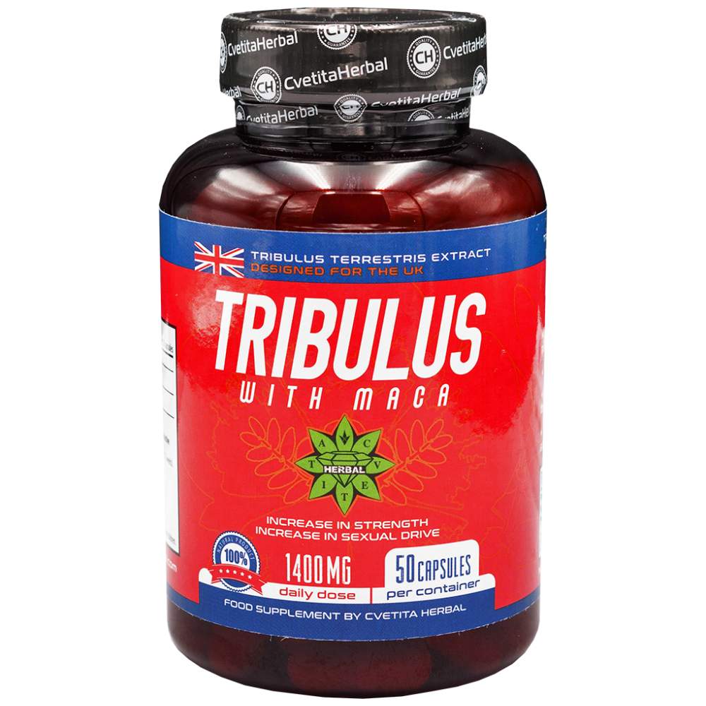 Tribulus cu Maca 1400 mg - 50 capsule